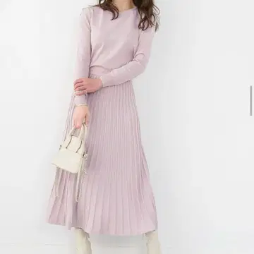 긴팔 플리츠 니트 원피스 liala x pg