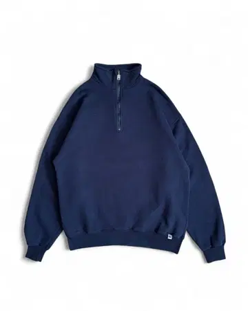 90s RUSSELLATHLETIC 하프 집 스웨트