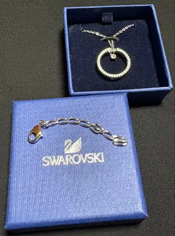 스와로브스키 SWAROVSKI 목걸이 서클 모티브 크리스탈