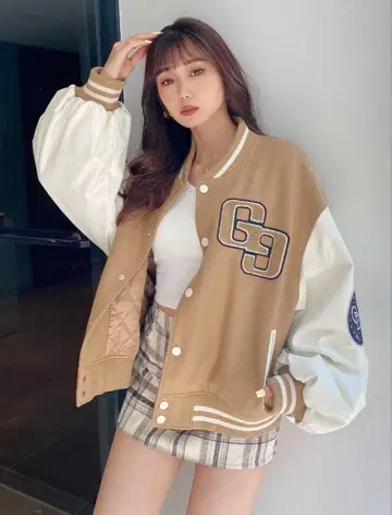 GYDA GG 패딩 바시티 자켓