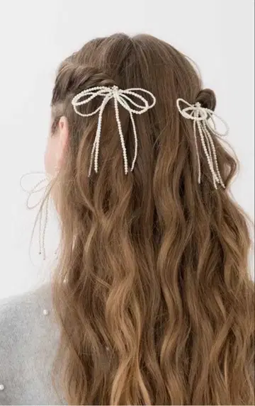 트루 바이 마리코 오이카와 펄 리본 헤어핀 Bunny