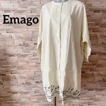 [ 새상품 택 포함 ] 아이보리 노카라 고양이 자수 셔츠 원피스