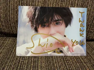 오토모 시온 친필 사인 2L판 브로마이드