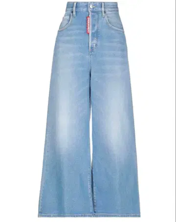 DSQUARED2 와이드 레그 데님 라이트 블루