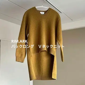 RIM.ARK 머스타드 V넥 니트