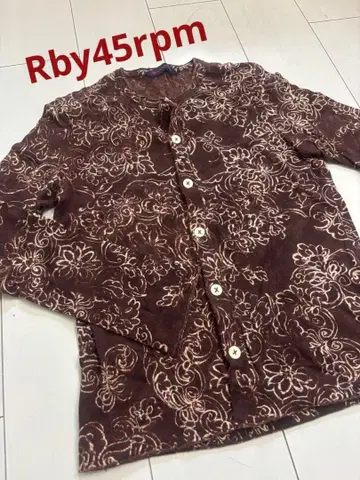 Rby45rpm 천축 프린트 가디건 size 2 새상품급!