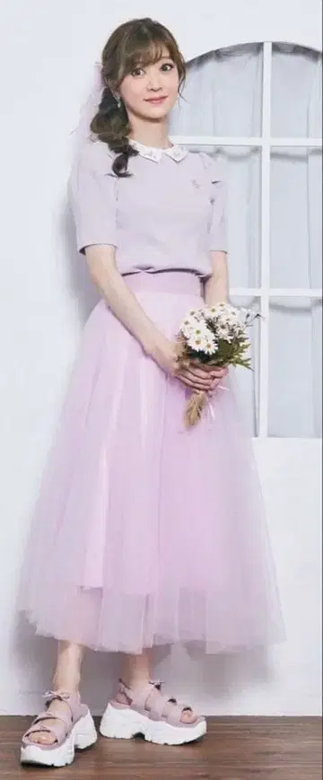 시마무라 치하루 디즈니 라푼젤 샌들 & 스커트 & 상의