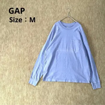 [갭] 남성용 긴팔 무지 심플 포켓 루즈핏 티셔츠 M