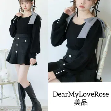 새상품급 디어마이러브 리본 니트 dearmylove 앙크루즈