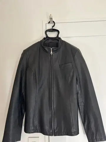 가격 인하 블랙 가죽 자켓 천연 가죽 양가죽 100% M ru 마루이