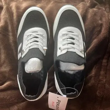 PERUGINO PLUS 니트 스니커즈 블랙/화이트