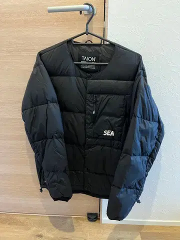 WIND AND SEA TAION 블랙 다운 자켓 M 미사용