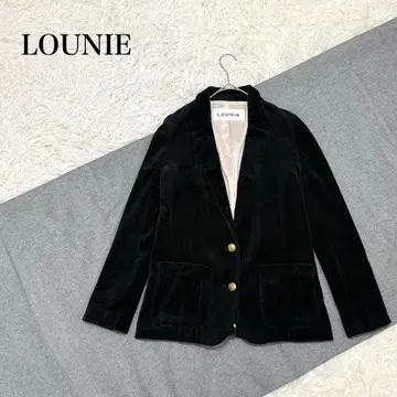 빈티지 루니 벨로아 테일러드 자켓 골드 버튼 블랙