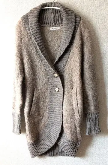 BARBNDOR 베이지 롱 가디건