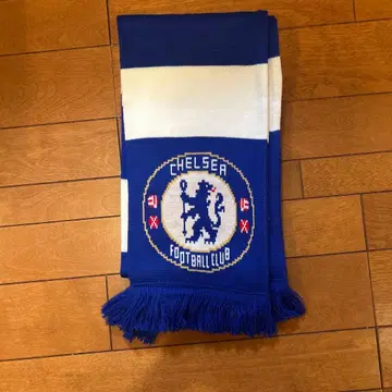 첼시 FC 머플러 파랑과 화이트