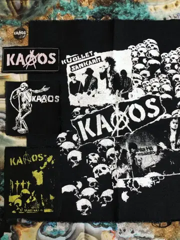 KAAOS 천 패치 & 캔뱃지 Punk Hardcore 핀코어