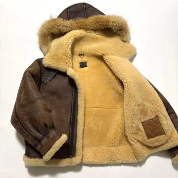 레어 후드 부착 US ARMY B-3 플라이트 자켓 M 사이즈 양가죽