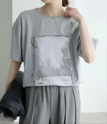 퓨어세신 [ 접촉 냉감+UV 컷 ] 포토 프린트 T셔츠