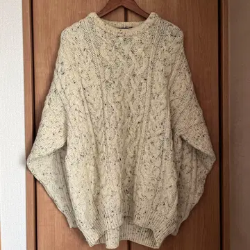 구제 의류 시모키타자와 플라밍고 케이블 니트 스웨터