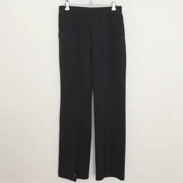 알마 디자인 | 이지 팬츠 [ L ] 스트레이트 허리밴딩 밑단 슬릿 블랙