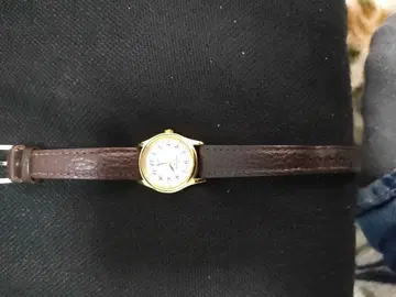 수동 와인딩 시계 골드 컬러 케이스 가죽