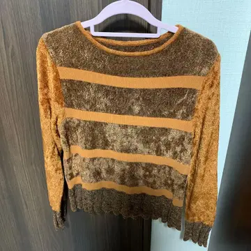 GIANNI LO GIUDICE 크루넥 보더 긴팔 스웨터 M 사이즈