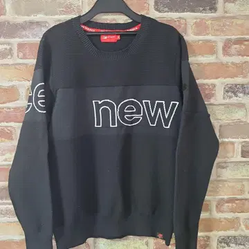 new balance 골프 블랙 니트 스웨터