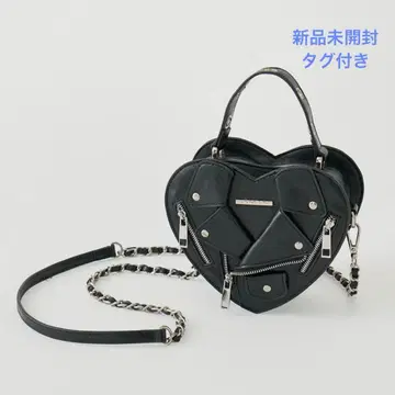 미개봉 새상품 택 포함 darich 라이더스라이크 하트 미니 백 블랙