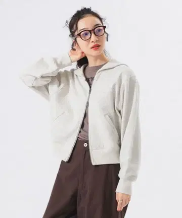 BEAMS BOY 세일러 맨투맨 풀 집업