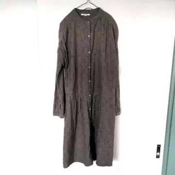 올리브색 긴팔 셔츠 원피스