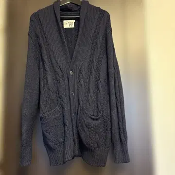 알파카 100% 숄카라 케이블 가디건