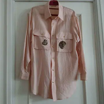 이타리야 긴팔 오버 블라우스 사이즈 9 핑크 이탈리아