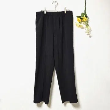 [ 빈티지 ] 스트레이트 팬츠 허리밴딩 일본제 블랙 (3L)