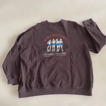 PAGEBOYLIM 백프린트 맨투맨 브라운 L