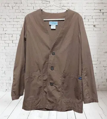 Le Glazik 노카라 자켓 34 브라운