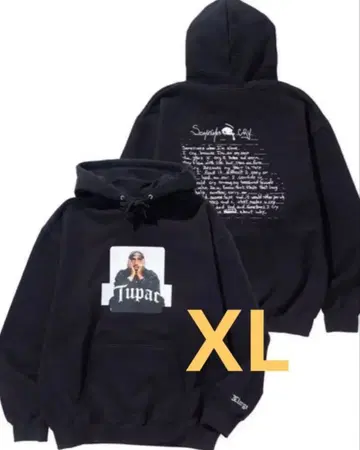 [ 레어 ] XLARGE / 엑스라지 2PAC 후드티 맨투맨