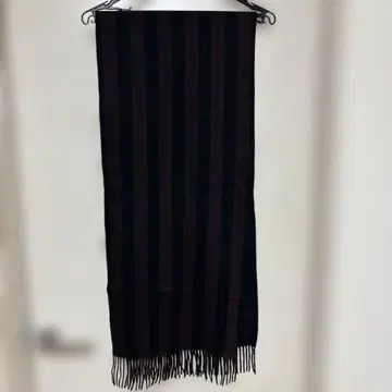 UNITED ARROWS 머플러 스트라이프 블랙x 브라운