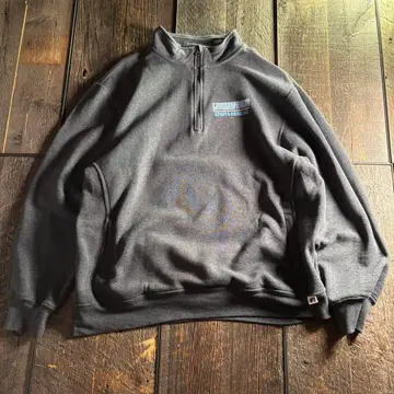 구제 러셀 하프 지퍼 맨투맨 오버 사이즈 스미그로 XL 로고