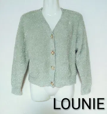 시착만 한 상품 루니 페더얀 가디건 라메 민트 그린