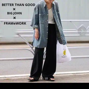 미사용 새상품 BIG JOHN x FRAMeWORK 빅 데님 셔츠