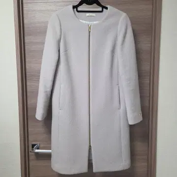 울 노카라 코트 라운지 드레스 라이트 그레이