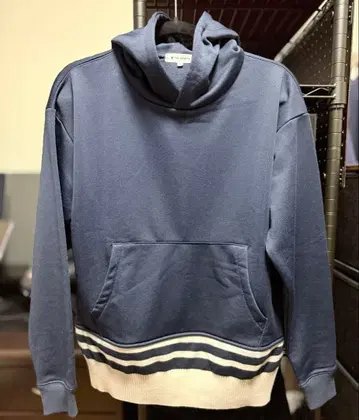 더 샵 TK 후드티 네이비 M 사이즈 보더 리브 캐주얼