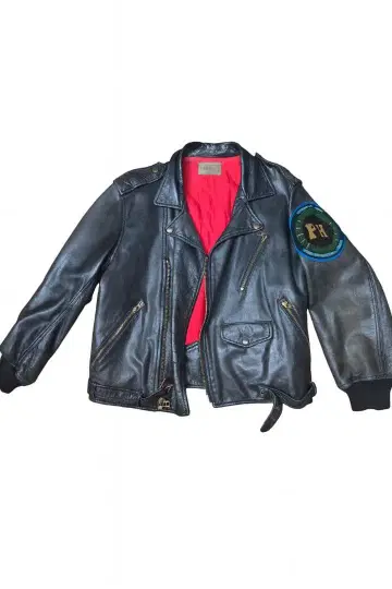 PINK HOUSE 핑크하우스 가죽 재킷 블랙 안감 빨간색