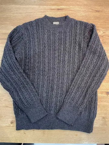 MARGARET HOWELL 케이블 니트 스웨터 L 다크 그레이