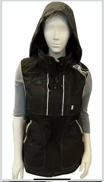 풀타 트레이닝 후드 부착 베스트 블랙 베스트