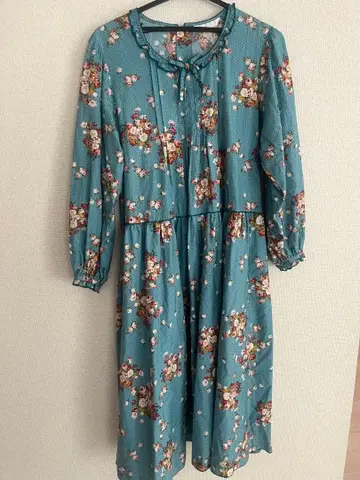 핑크하우스 블루밍 도트 무늬 원피스