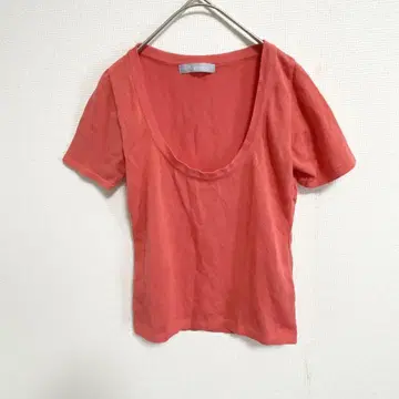 A405 키스미스 / 티셔츠 / 반팔 / 오렌지 / 넓은 옷깃 / 일본제