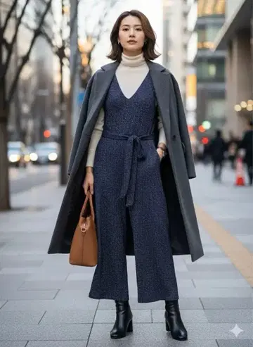 GAP 여성용 네이비 V넥 올인원