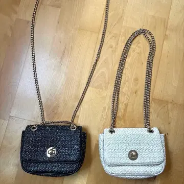 블랙&화이트 숄더백 미사용 새상품