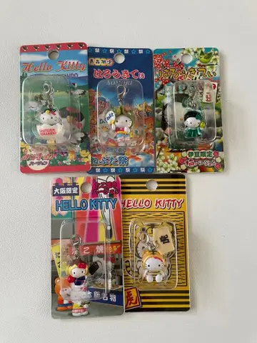 헬로키티 지역 한정 스트랩 5개 세트 지퍼 마스코트